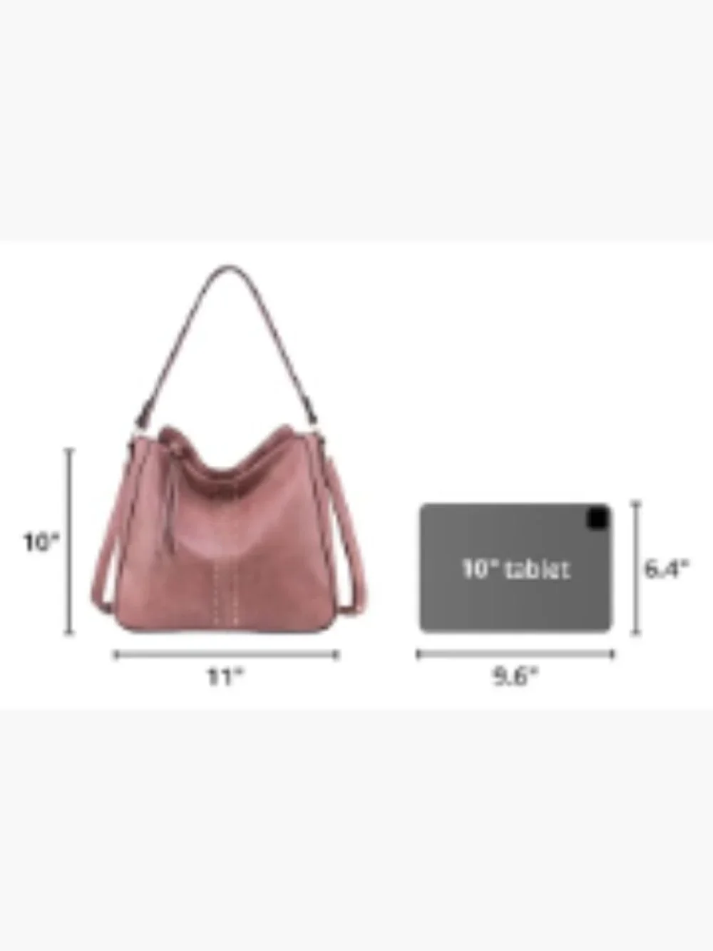 Faux Leather Hobo Bag with Crossbody Strap
